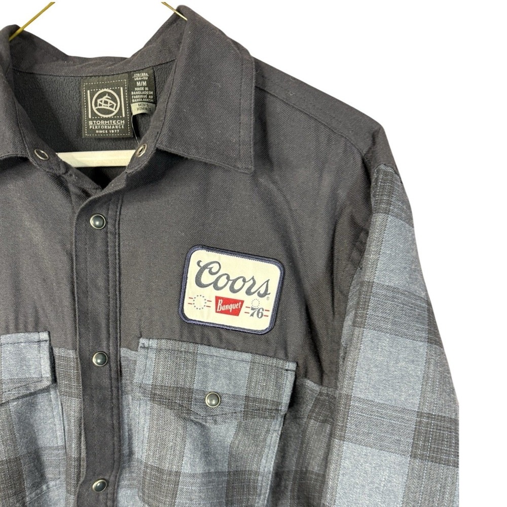 STORMTECH X Coors Light NWT Logan Thermal‎ Long Sleeve Jacket Md Navy Plaid